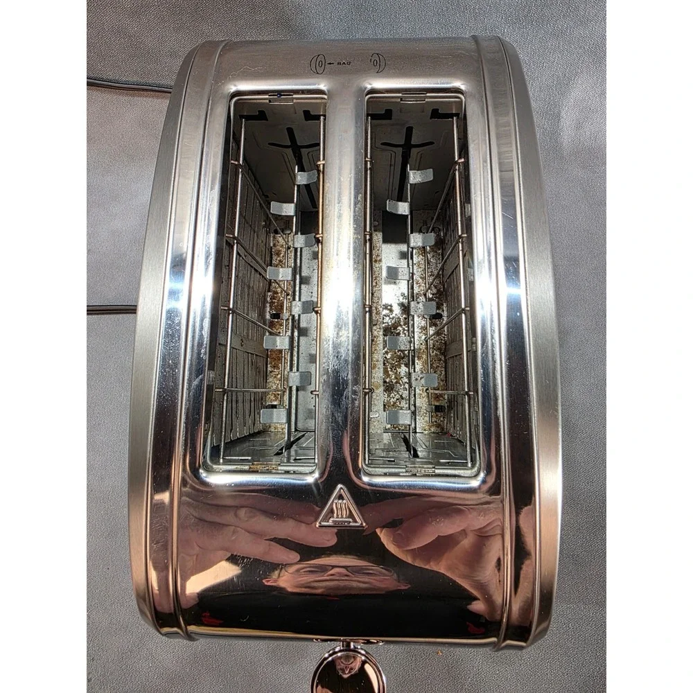 Stainless Steel 2-Slice Toaster Model T-361B Silver Bagel Defrost Reheat
